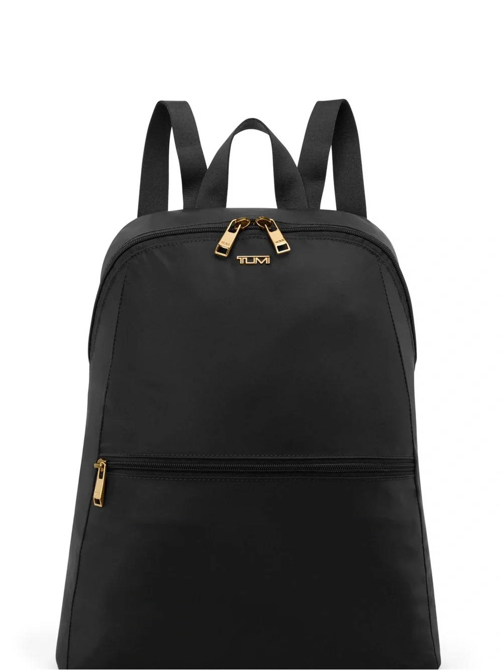 NEW! Tumi Black Nylon Just in Case Backpack with Gold-Tone Hardware Accents